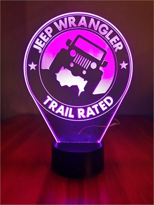 3D LED Lamp Jeep "Trail Rated" #1271 Acrylic Panel by WestofKeyWest